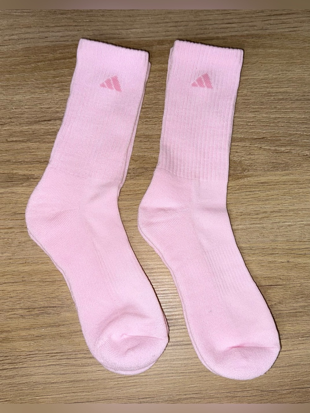 NEW ADIDAS Pink Crew Socks - Twin Pack. Size Large.